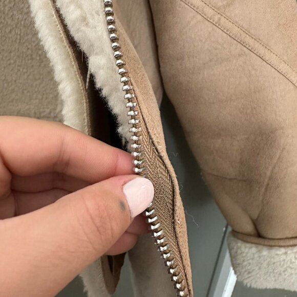 Mango Women's Tan and Cream Coat - Picture 6 of 8